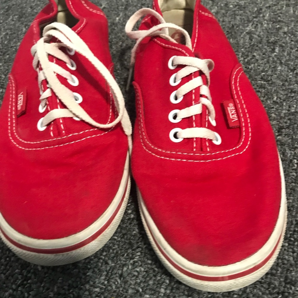 Red van low top sneakers